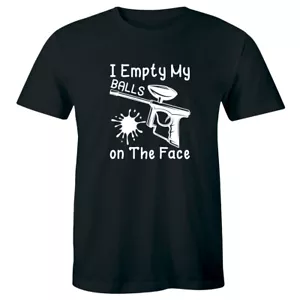 Camicia I Empty My Balls on the Face divertente paintball hobby uomo - Foto 1 di 1