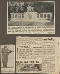 R. SCHMID (1896-1971), Zeitungsausschnitte, Bildhauerei, um 1957, Druckerzeugnis - Picture 1 of 4