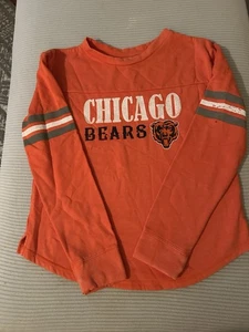 NFL Team Apparel Chicago Bears Women's Crew Neck Orange Logo Sweatshirt Small - Picture 1 of 8
