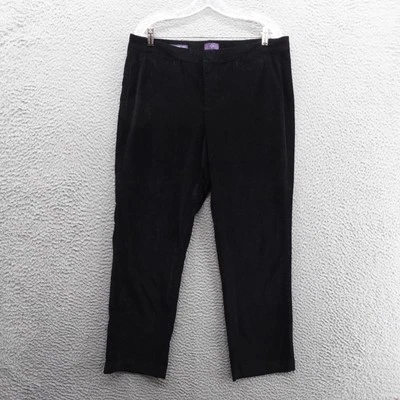 Pantalones al tobillo de terciopelo NYDJ Not Your Daughters Corynna talla 12 negros para mujer Foto 1 de 4