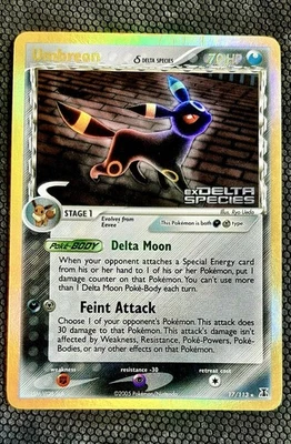 Umbreon - EX: Delta Species Reverse Holo Ultra Rare 17/113 (2005) Pokémon TCG - Image 1 of 4