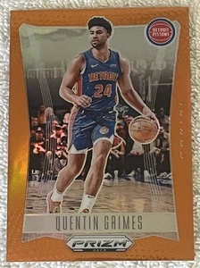 2023-24 Panini Prizm Deca Quentin Grimes Orange /49 Philadelphia 76ers RARE - Picture 1 of 3