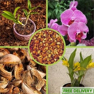 Coconut Husk Chips 100% natural organic Orchids Anthdrium Growing Medium Free sh - Image 1 of 4