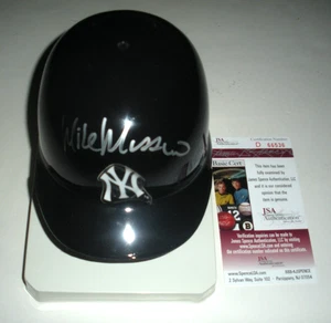 MIKE MUSTINA MINI CASCO FIRMADO POR JSA/COA DE LOS YANKEES DE NUEVA YORK YANKEES, ORIOLES ÚLTIMO - Imagen 1 de 1