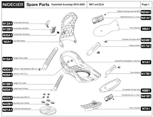 Ersatzteile NIDECKER Snowboard-Bindung Bindings Ersatzteil Spare Parts 2019/2020 - Bild 1 von 137