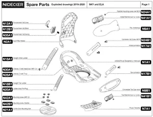 Spare Parts NIDECKER Snowboard Binding Bindings Replacement Part Spare Parts 2019/2020 - Picture 1 of 5