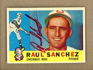 Raul Sanchez #311 Signed 1960 Topps Baseball Card Signature Autograph *RARE* - Foto 1 di 2