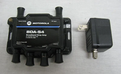 Motorola 1GHz 4-Port GaAs Broadband Drop Amplifier BDA-S4 with Power Supply - Image 1 of 3