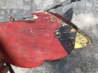 Vintage Folk Art Whirling Cardinal Spinner Project Old Paint Hand Made Whirligig