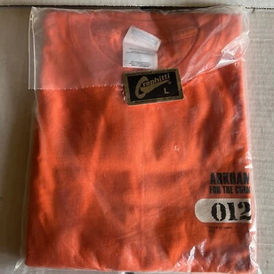 ARKHAM ASYLUM T-Shirt NEW 2005 old stock, SEALED Graphitti Designs LARGE Vintage - Image 1 of 4