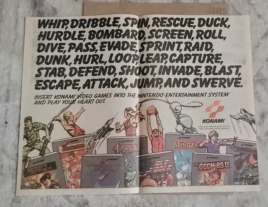 Konami video games 1987 AD Whip, Dribble... (JA285 - Image 1 of 1
