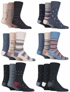 SockShop Gentle Grip Mens 6 Pairs Cotton Non Elastic Top Diabetic Socks UK 6-11 - Picture 1 of 22