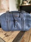 GULLIVERS LUGGAGE CARRY ON BAG BLUE FAUX LEATHER SUITCASE BRIEF BOWLING