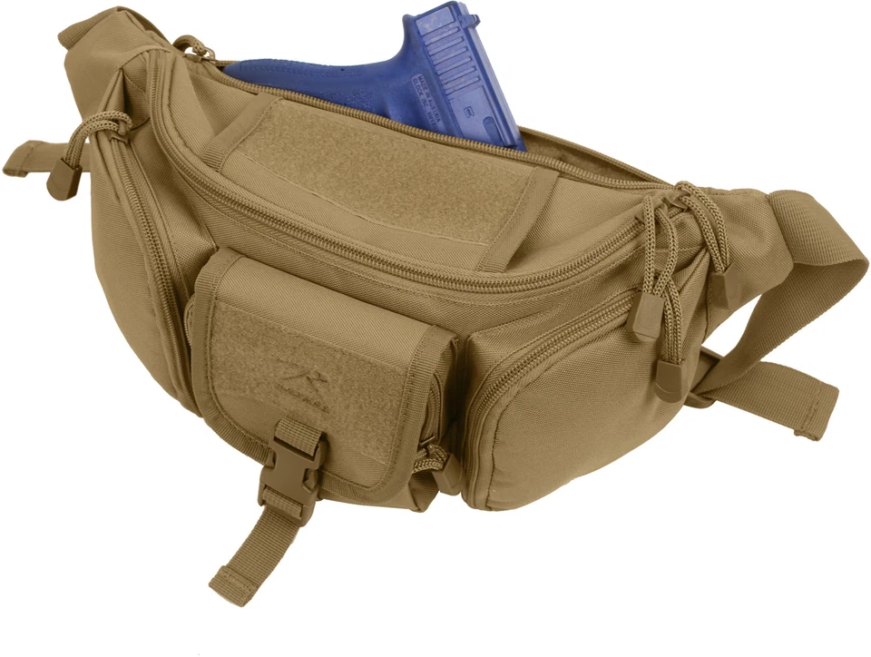 Tactical Concealed Carry Fanny Waist Pack CCW Bag Coyote Brown Rothco 4956