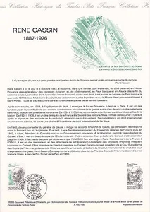 Document Philatélique 1er Jour : 26 1983 - René Cassin - Picture 1 of 1