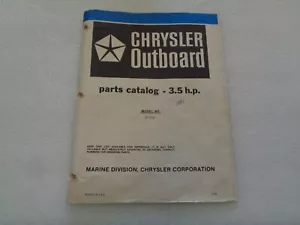Catálogo de piezas de servicio Chrysler 1981 3,5 HP - Imagen 1 de 2