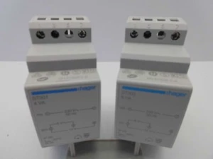 HAGER ST301 ST303 4VA 8VA 8V 12V BELL TRANSFORMER DIN RAIL MOUNTING 2 MODULE - Picture 1 of 11