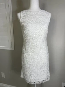 Lauren Ralph Lauren Lace Knit White Dress Petite Size 2 & 4 NWT - Picture 1 of 9