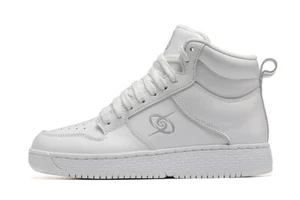 Men White high top Sneakers for Casual Black pu Leather Fashion Shoes for Unisex - Picture 1 of 14