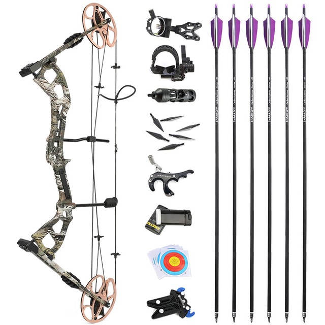 30-70lbs 80% Let Off JUNXING M128 Right Hand Archery Compound Bow