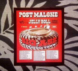 Imán promocional Post Malone Big Ass Stadium Tour 2025 con rollo de gelatina IMÁN 🧲 - Imagen 1 de 2