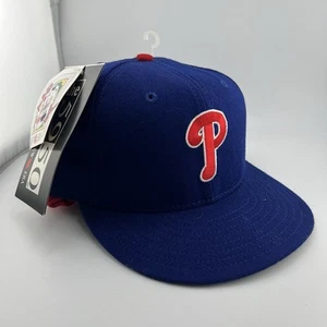 Vintage 90s Phillies New Era 5950 Pro Model Diamond Collection Wool Fitted 7-5/8 - Picture 1 of 6