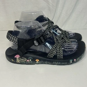 Chaco Sandals Womens 8 ZX/2 Classic Hiking Black Outdoor J106266 Hand Painted - Picture 1 of 7