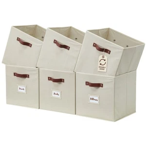 Storage Bins, Cube Storage Bin with Labels, Fabric Storage Cubes for Shelves ... - Picture 1 of 9