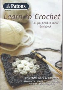 Patons 1257 Learn to crochet pattern book 20 projects 8 ply as new - Picture 1 of 8