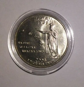 Hawaii - 2008 Denver Mint - State Quarter ( Uncirculated ) + Coin Capsule! - Picture 1 of 1