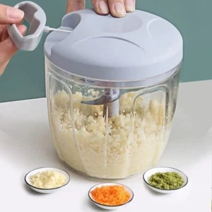 900ML Manual Meat Mincer Garlic Chopper Rotate Garlic Press Crusher Meat Grinder