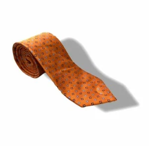 $55 Nautica Men's Orange Floral Pattern Classic Silk Necktie 60X3.25 - Picture 1 of 1
