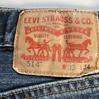 Levis 514 Jeans Mens 33x34 Blue Medium Wash Denim 100% Cotton