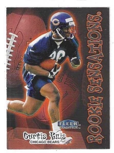 1998 FLEER TRADITION CURTIS ENIS ROOKIE SENSATIONS #6RS CHICAGO BEARS - Picture 1 of 2