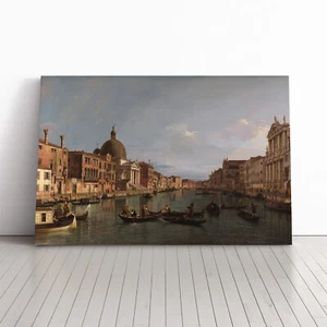 Giovanni Canaletto Grand Canal, Venice Canvas Wall Art Print Framed Picture - Picture 1 of 7