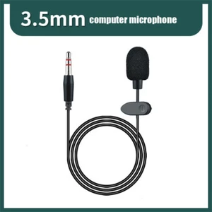 3.5mm Computer Microphones Mini Lavalier Mic Tie Clip Lapel PC Microphone - Picture 1 of 6