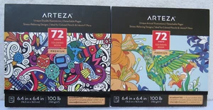Lote de 2 libros para colorear Arteza - ilustraciones de garabatos y animales - 72 hojas cada uno - Imagen 1 de 14