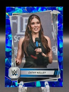 2025 Cathy Kelley Topps Chrome WWE Sapphire Parallel - Picture 1 of 2