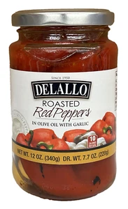 Delallo geröstete rote Paprika in Olivenöl mit Knoblauch 12 Oz. - Bild 1 von 1