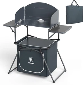 Tavolo Da Campeggio Pieghevole Portatile Con Borsa Portaoggetti, Tavolo Grill Co - Foto 1 di 12