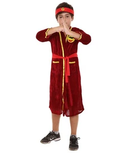 Child's Karate Kid Cobra Kai  Bathrob Costume | Red Cosplay Costume HC-418 - Picture 1 of 6