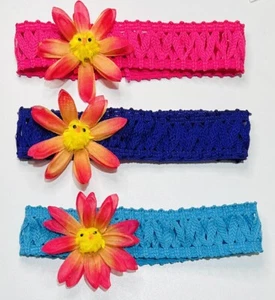 Head band Flower Girls, Toddlers, Unisize , Colors: Pink, Blue And Purple, Cute. - Picture 1 of 6