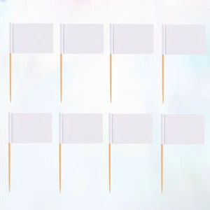 100 Pcs Toothpick Flags Cocktail Toothpick Flag Cheese Markers for Cupcake - Picture 1 of 11