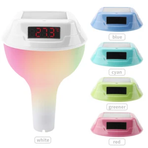 New Wireless Pool Thermometer Solar LED Digital Temperature Gauge RGB aura Light - Picture 1 of 12