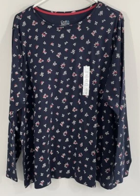 NEW Croft & Barrow Cardinal shirt top tee womens sz 2X Holiday classic long slv - Image 1 of 4