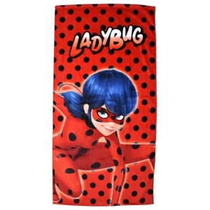 Miraculous Ladybug Bath Beach Towel 140 x 70 cm 100% COTTON - Picture 1 of 1