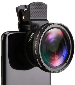 Phone Lens 0.45X Wide Angle Len & 12.5X Macro HD Clip-on Camera Lens - Zdjęcie 1 z 7