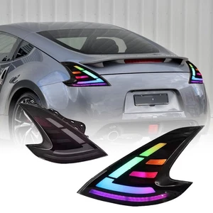 Clear LED Tail Lights RGB Compatible Brake Light For 2009-2021 Nissan 370Z Z34 - Picture 1 of 11