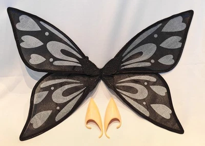 Black Fairy Wings And Pixie Ears - Image 1 of 4