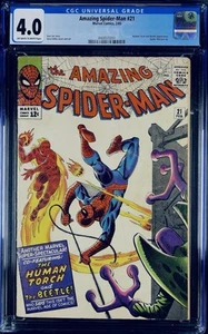 Amazing Spider-Man #21 (1965) CGC4.0 4468535001 Human Torch appearance - Picture 1 of 1